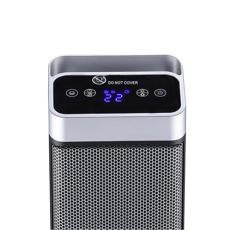 Ультратонкий башня керамический электрический нагреватель черный и серебро Ультратонкий башня керамический электрический нагреватель черный и серебро